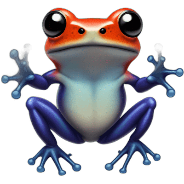 Poison dart frog giving hang loose hand emoji