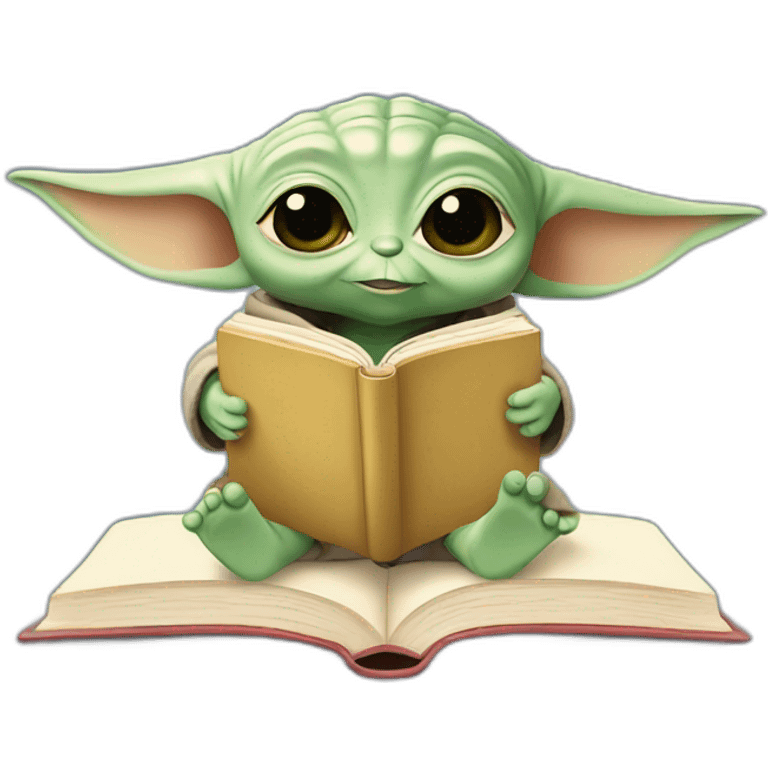 baby yoda reading a book emoji