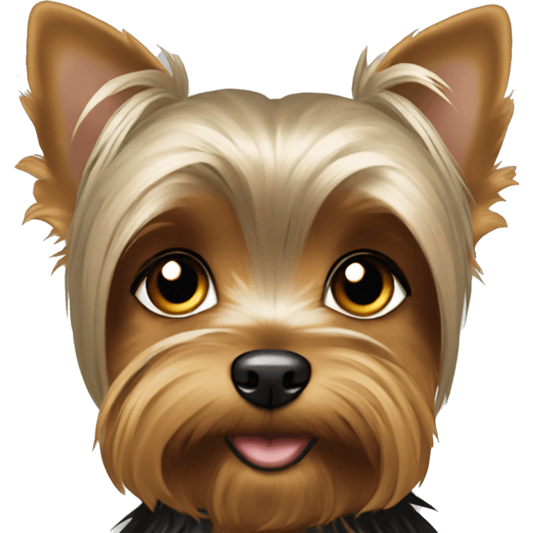 girl yorkie beige with silver and light brown ear tips emoji