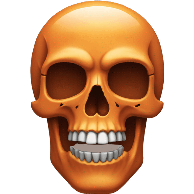 Skull orange emoji