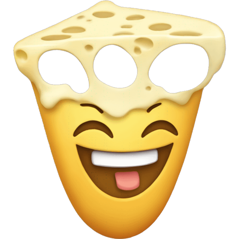 Happy gnocchis with cheese emoji