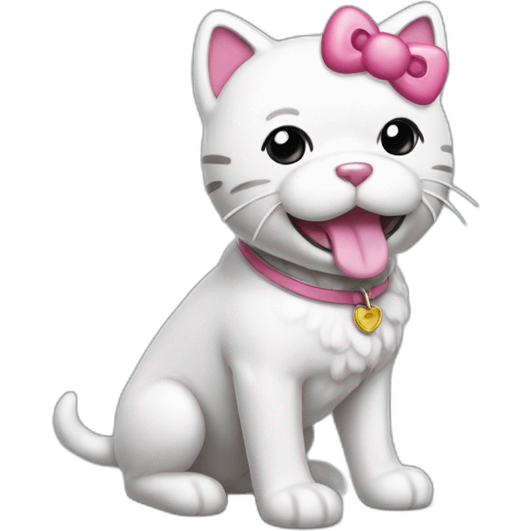 Hello kitty sur un chien emoji