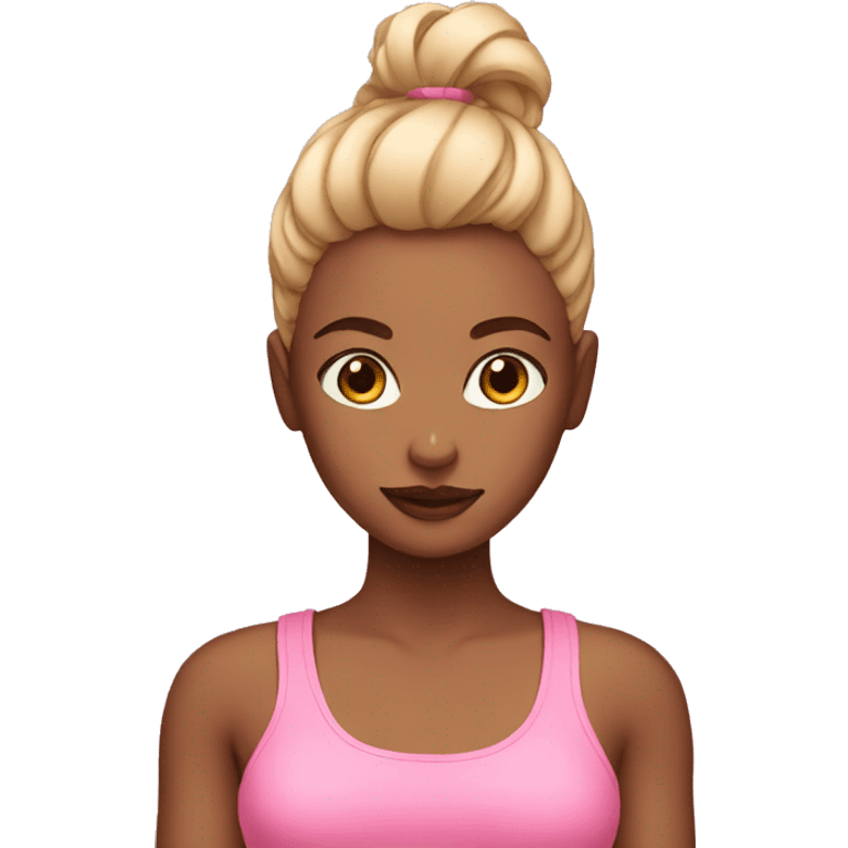 Girl in pink croptop emoji