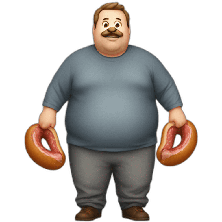 fat-man-with-sausage emoji