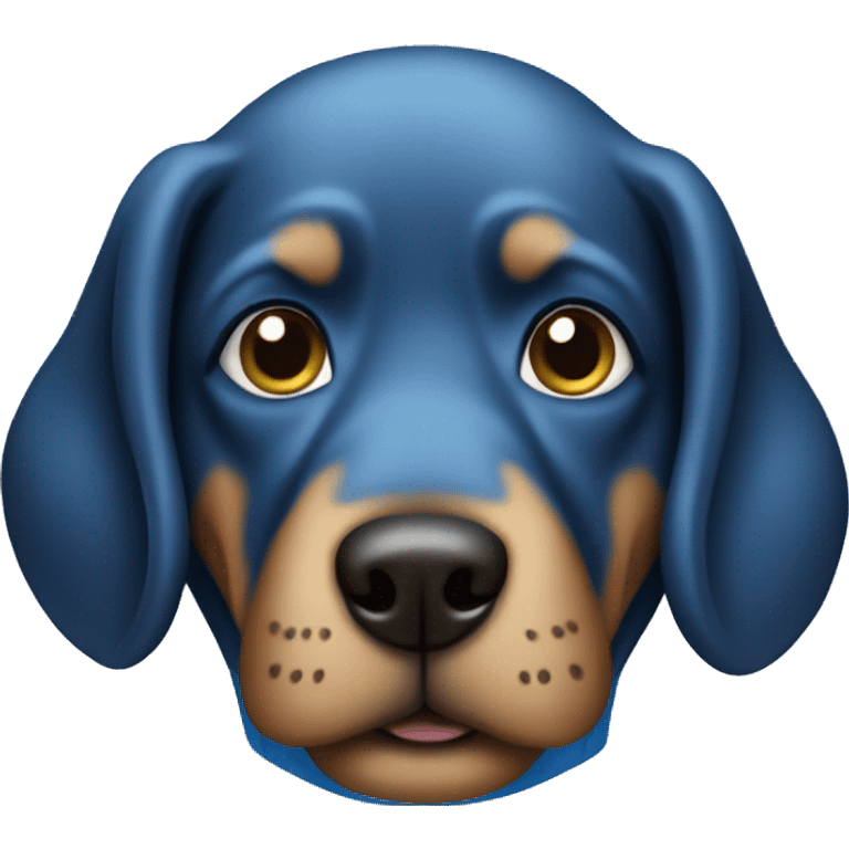 Blue dog emoji