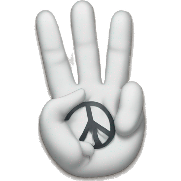 peace sign emoji