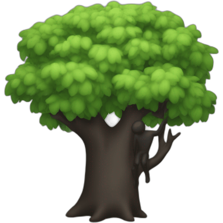 Un homme noir dans un arbre emoji