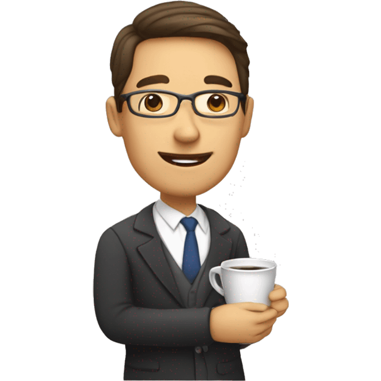 Teacher of English, owner of online school, drinking coffee emoji