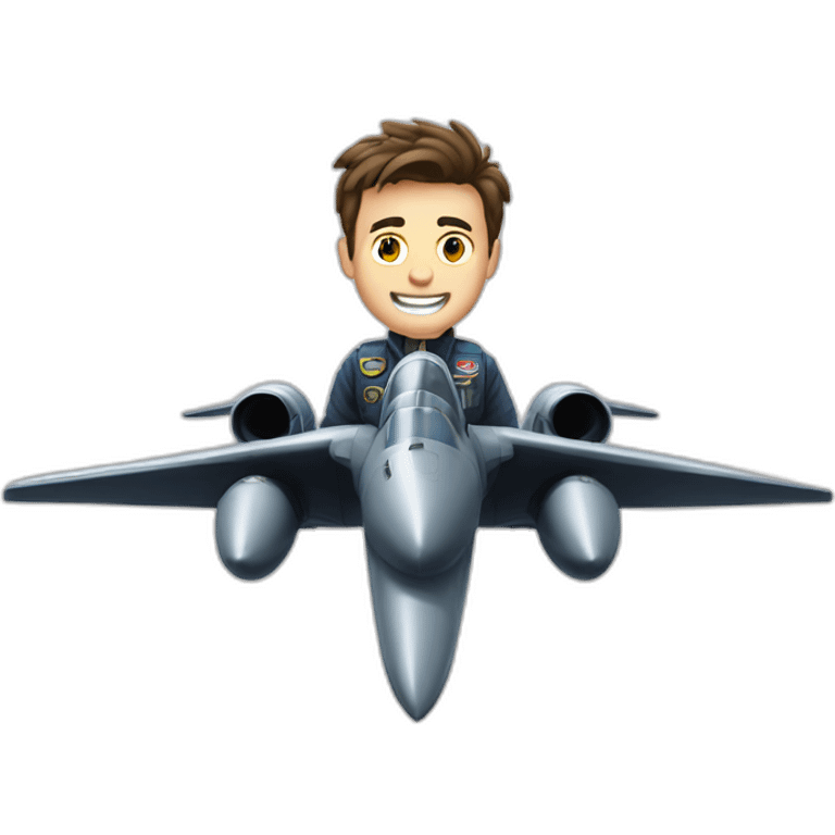 Mr beast in a bomber jet emoji