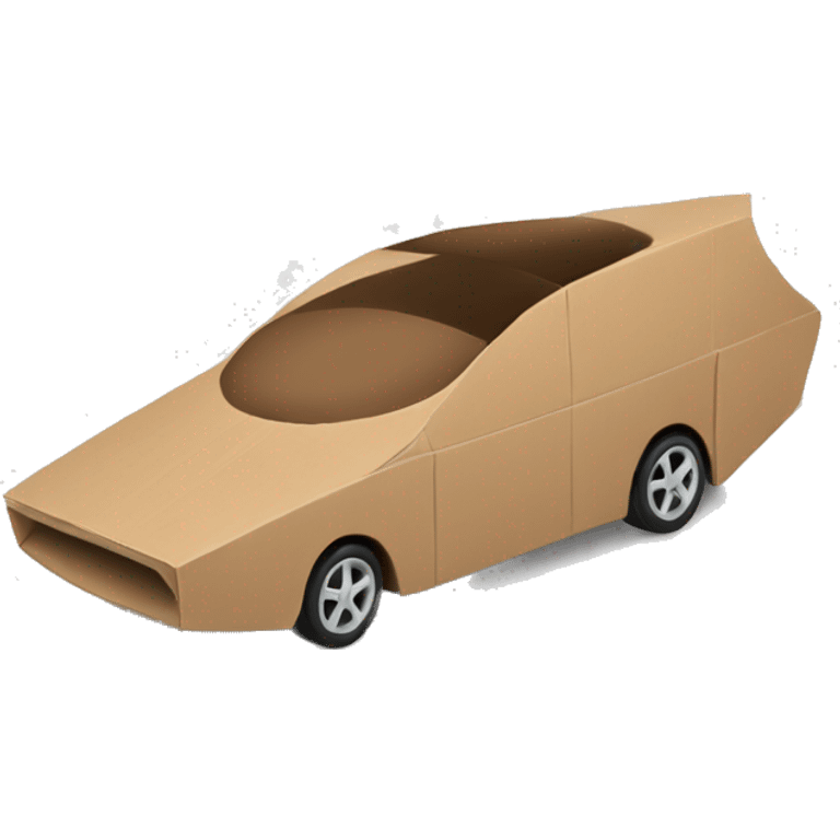 Aerodynamic Cardboard car emoji