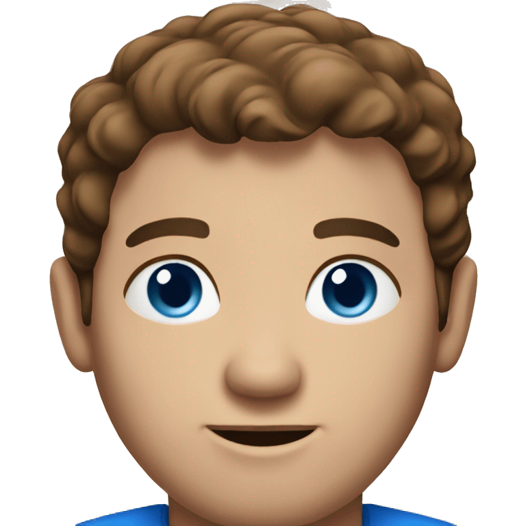 brown haired man in portrait blue eyes  emoji