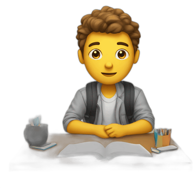 a studying guy emoji