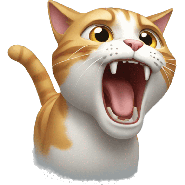 cat roaring emoji