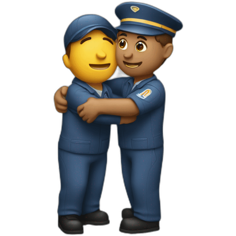 postman giving a hug emoji