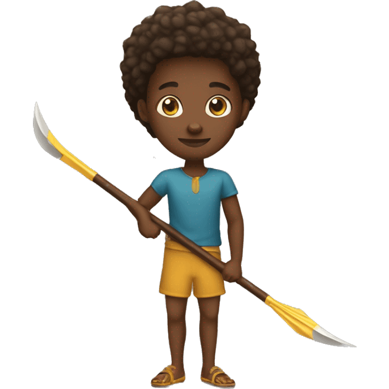 Africain avec une lance emoji