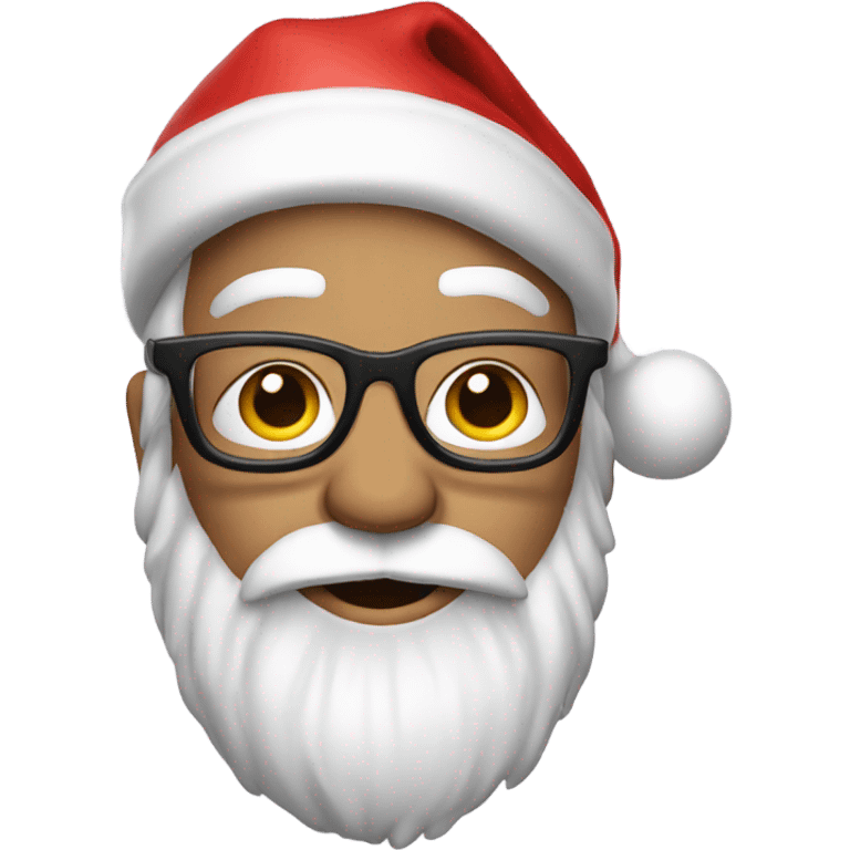 Nerdy Santa  emoji