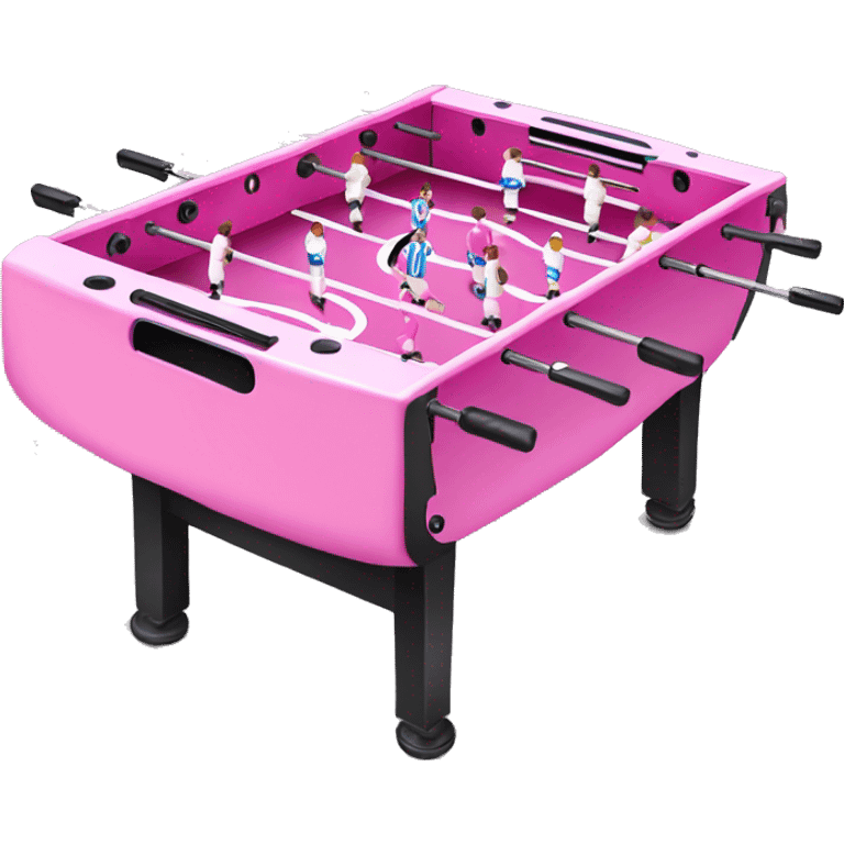 Pink foosball table emoji