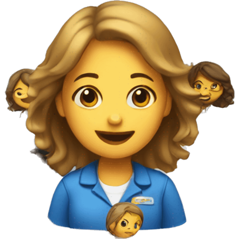 A Woman who works in childcare (Kindergarden) emoji