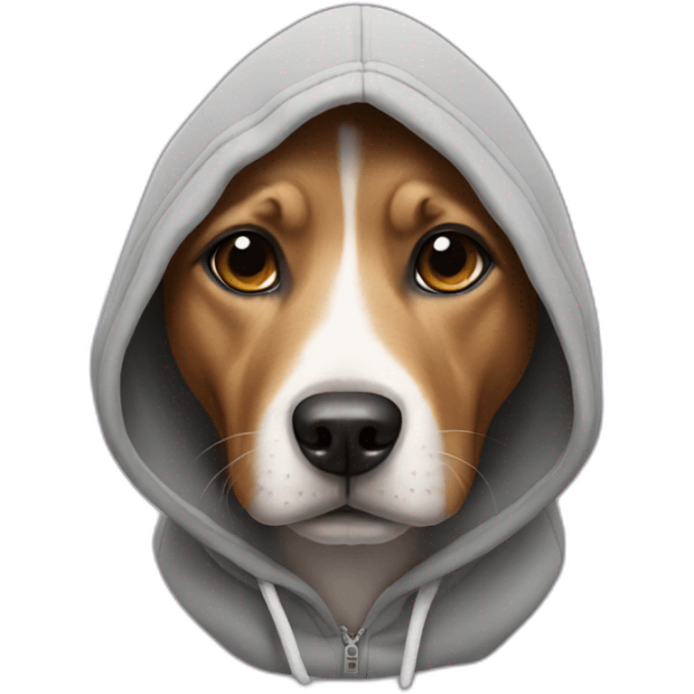 Dog wearing a hoodie emoji