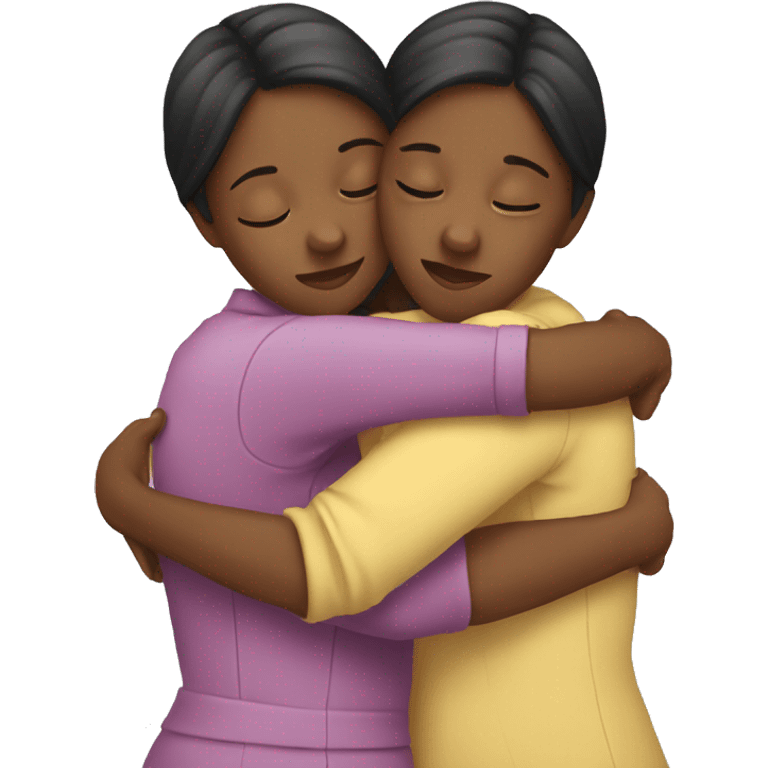 Two sisters hugging  emoji