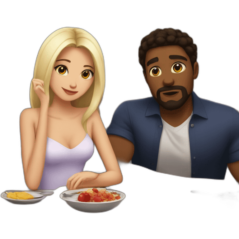 Igor and lana on date emoji