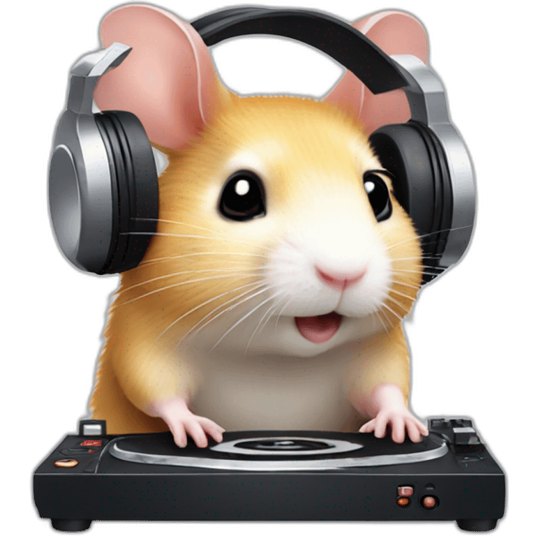 hamster playing dj emoji