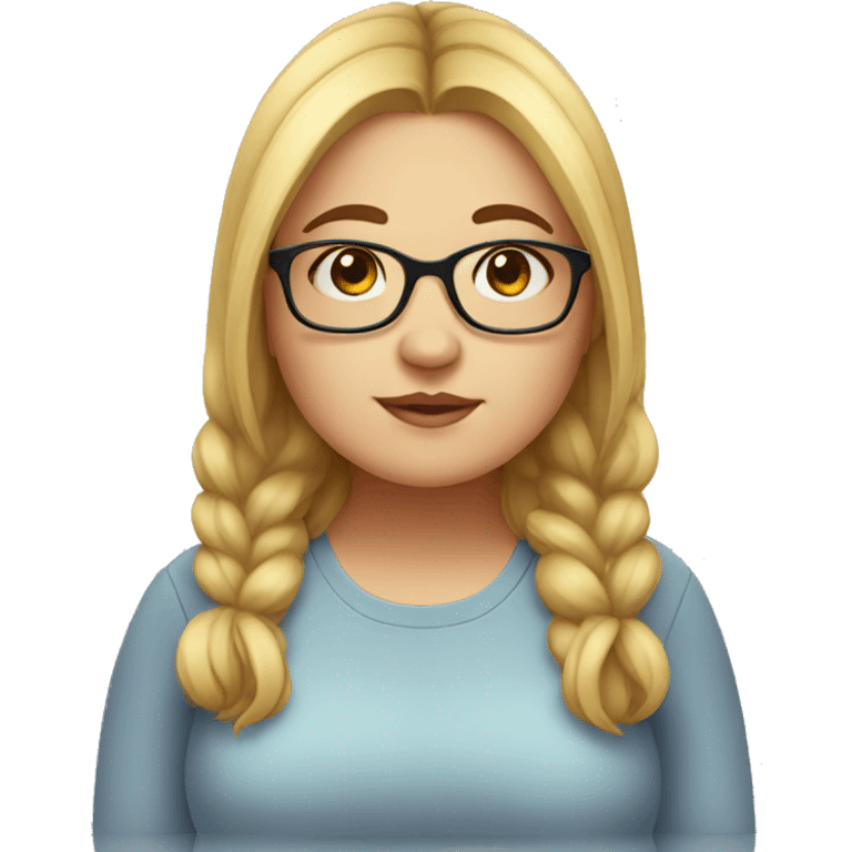 chubby girl with glasses emoji