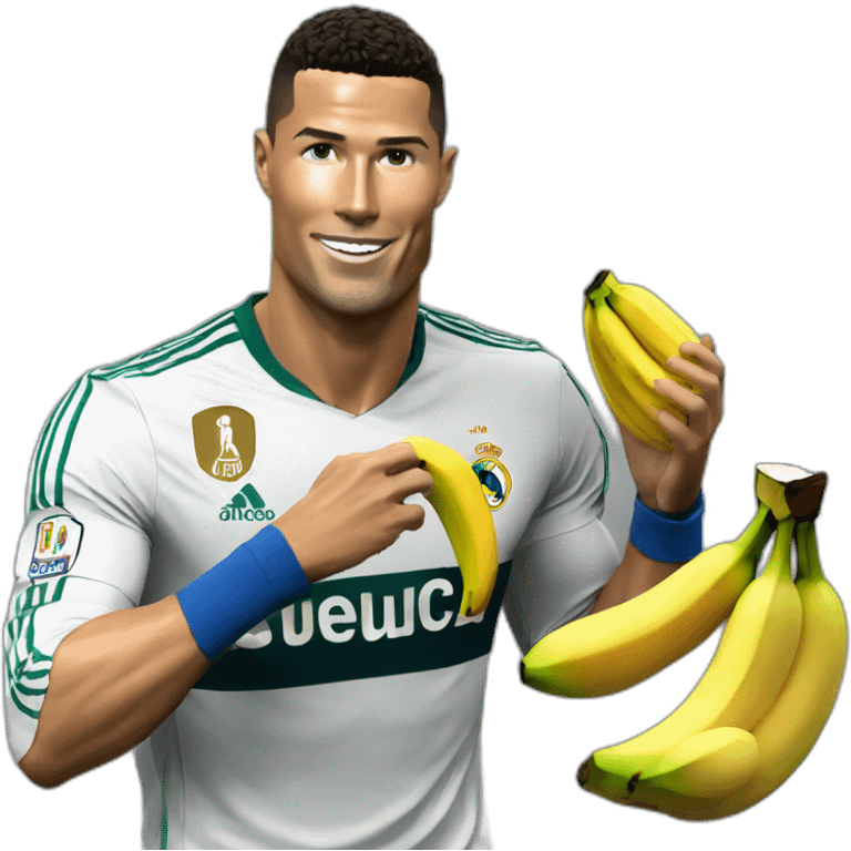 Ronaldo qui mange une banane emoji