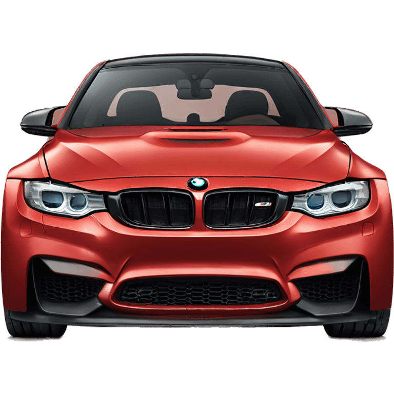 RED g80 BMW M3 front view emoji