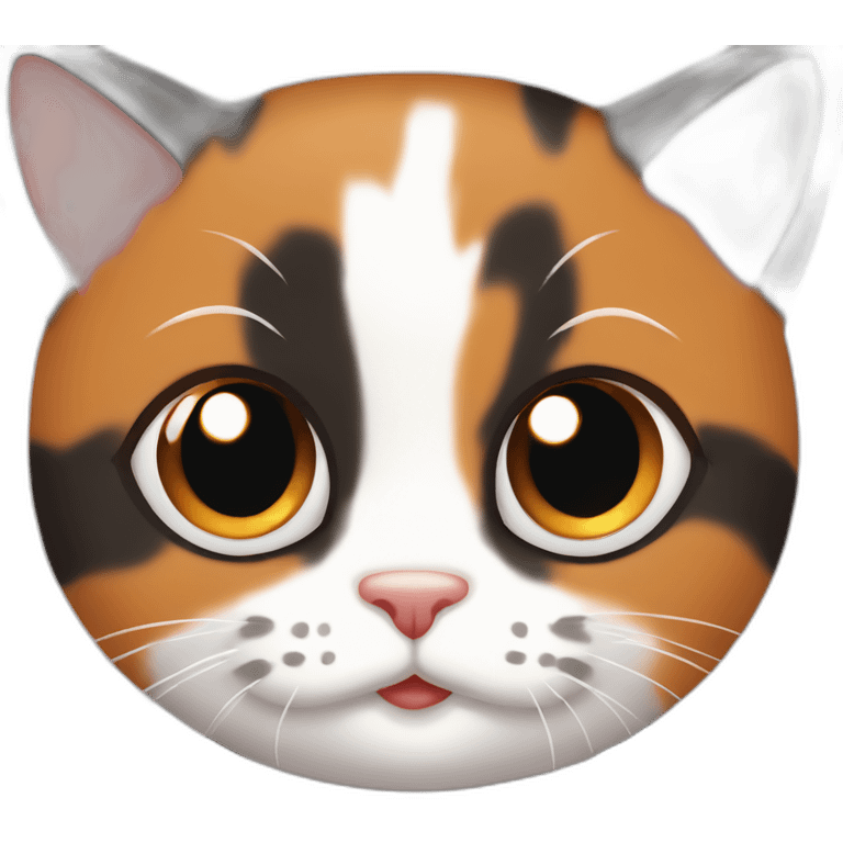 Calico orange brown black cute baby cat emoji