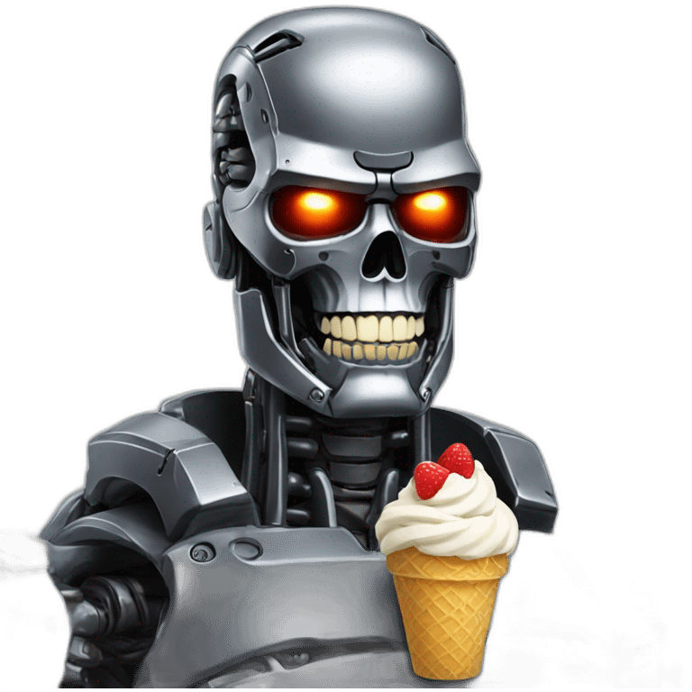 terminator eating icecream emoji