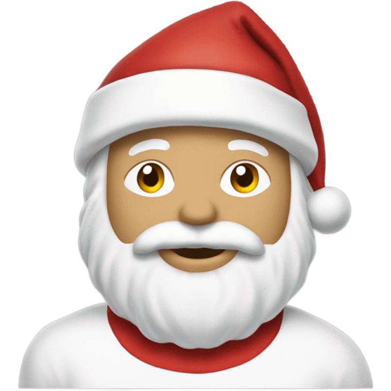 Santa Claus wearing Greenwich t-shirt that have words ‘Greenwich Health’ written in white letters  emoji