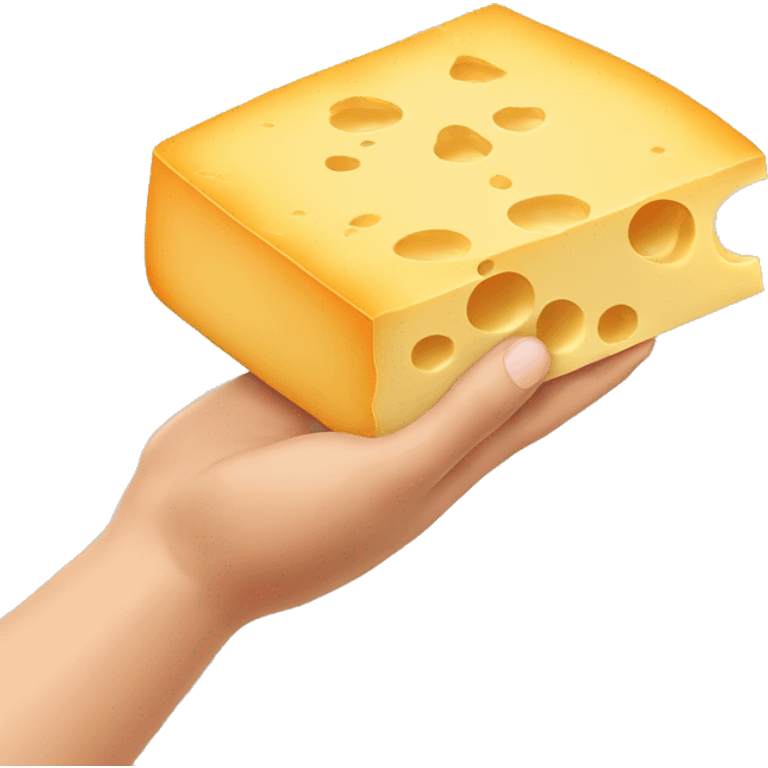 hand held cheese greater emoji