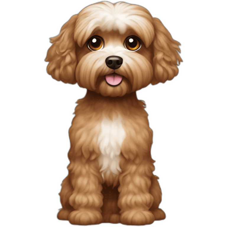 Brown shitzu Maltese poodle dog emoji