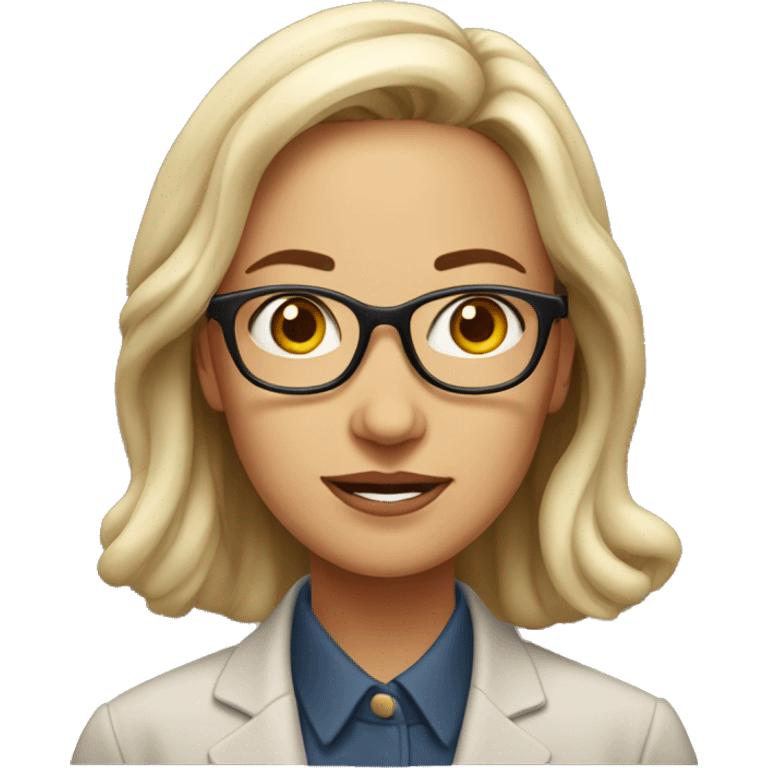  Intellectual woman, aged between 30 and 40 emoji