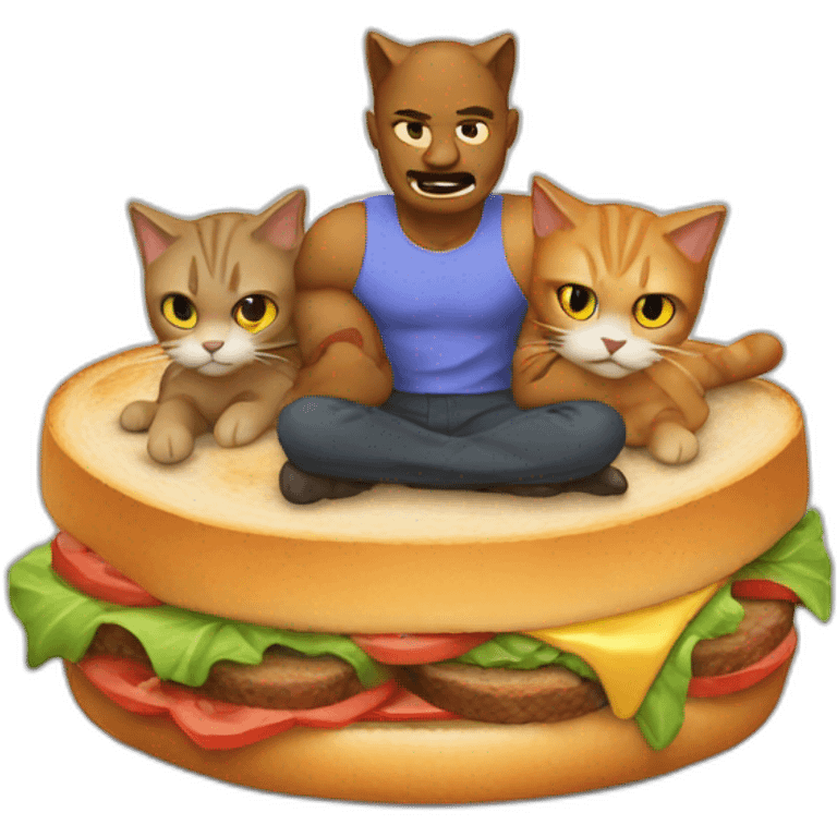 Violent Cat Sandwich King emoji