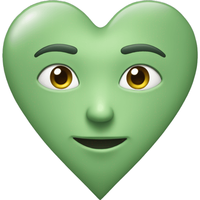 sage green heart emoji