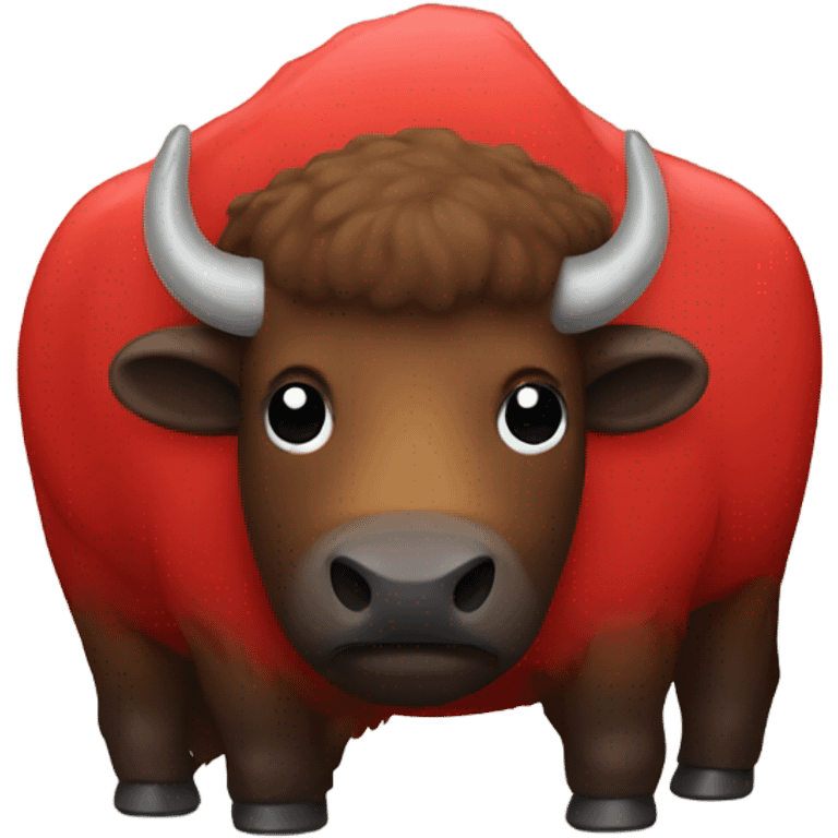 A bison in a  red Lamborghini  emoji