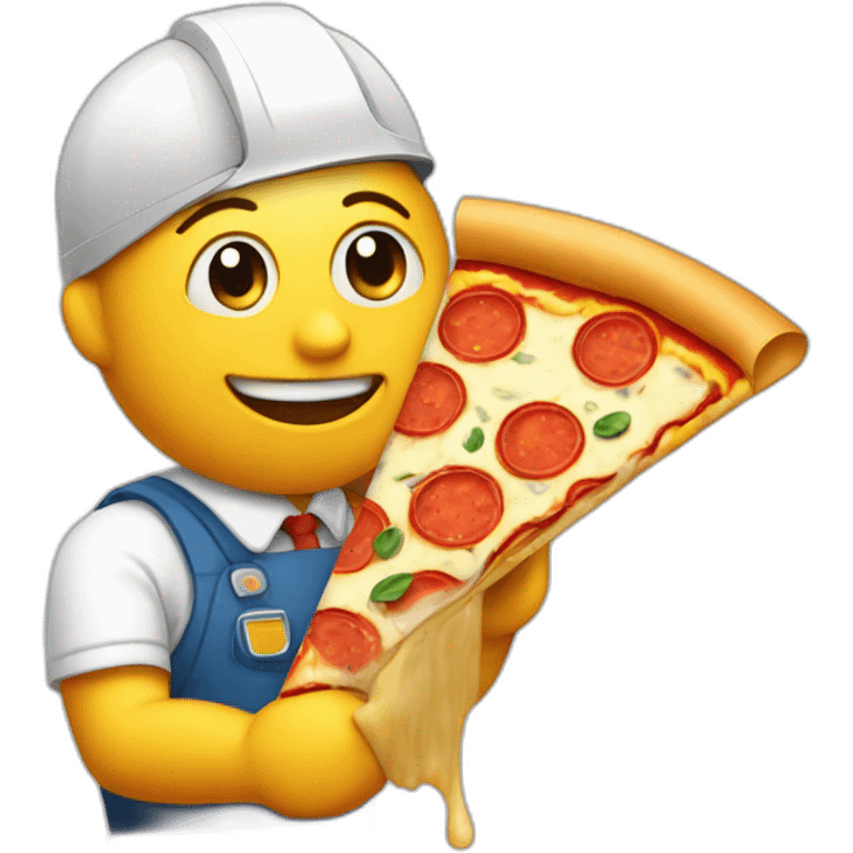 hoover eating a pizza emoji