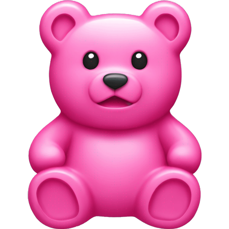 Pink gummy bear emoji