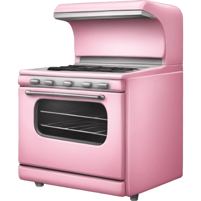 Realistic pink vintage oven emoji