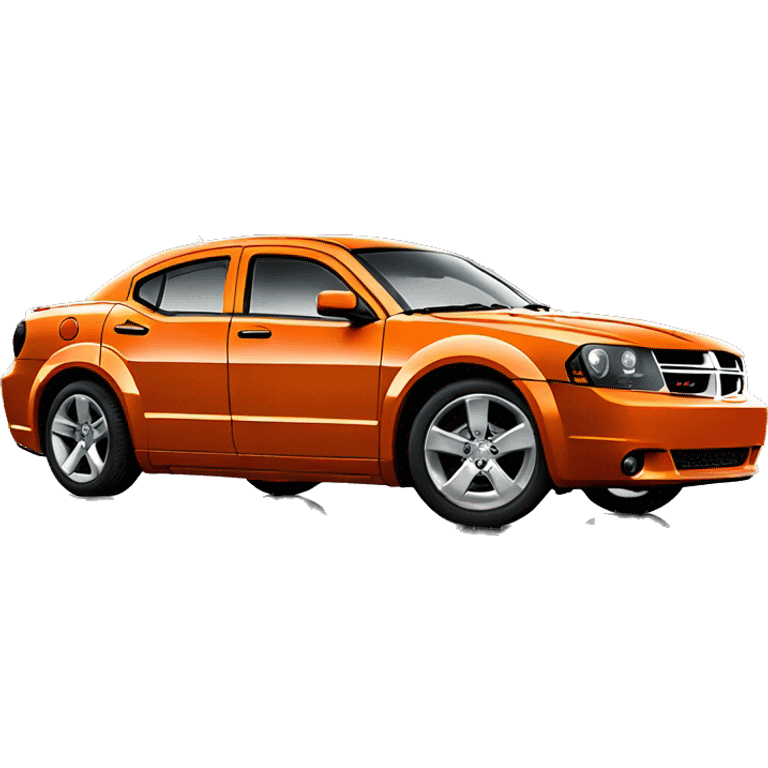 2008 Dodge avenger RT, sunset orange, 3.5L V6, black rims, emoji