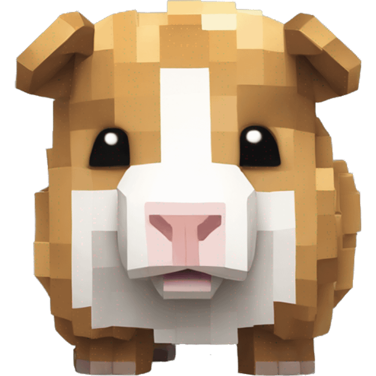 Minecraft style statue of a guineapig emoji