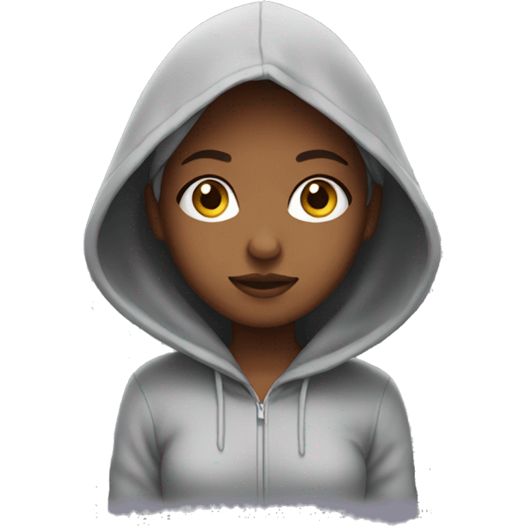 girl wearing a hoodie emoji