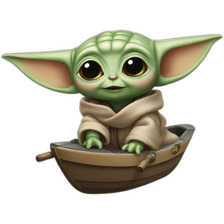 BABY YODA FLYING BY SHIP emoji