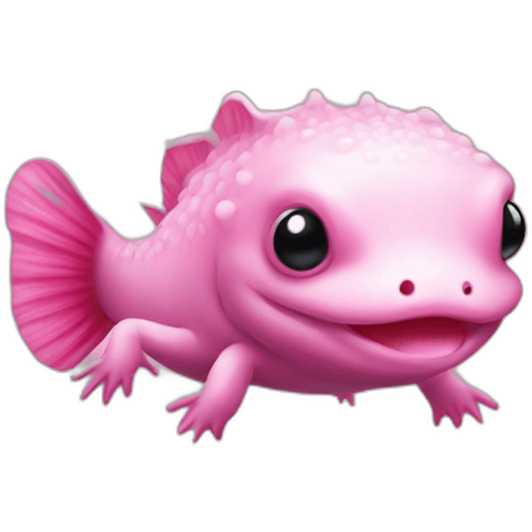 Pink axolotl emoji