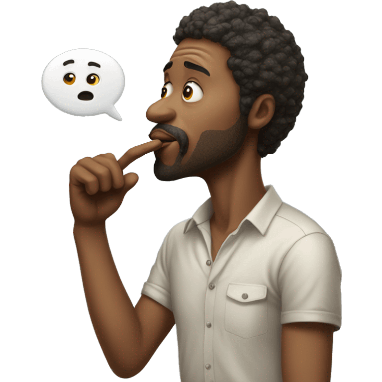 realistic portrait of a man blowing a kiss emoji