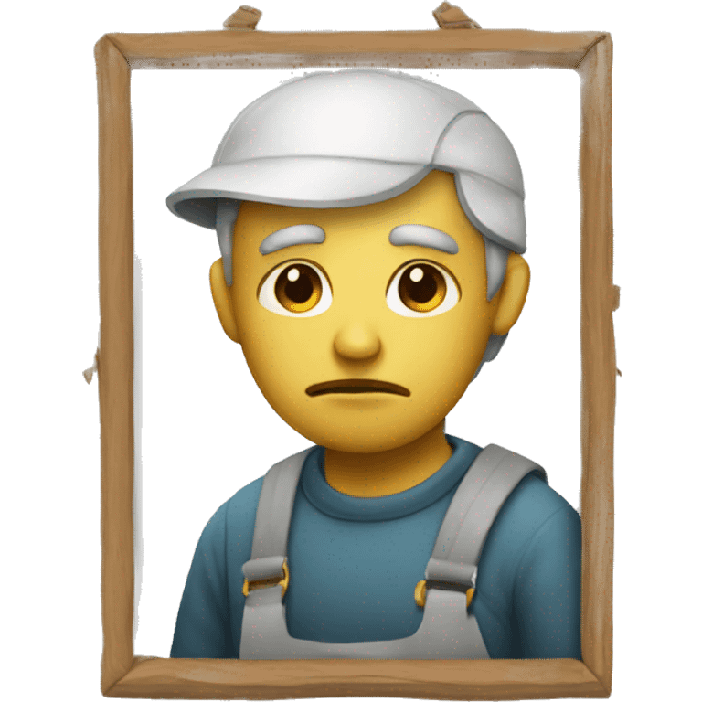 a sad painter emoji