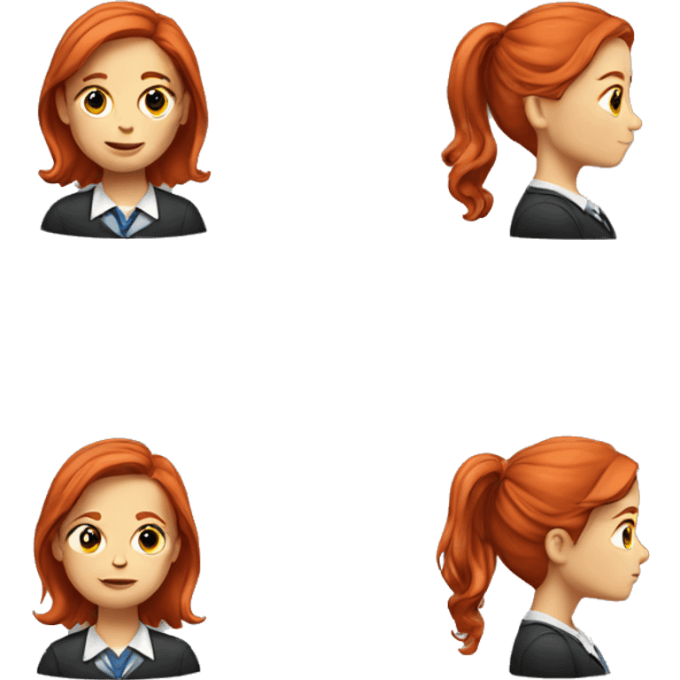 A Teacher girl with red hair emoji