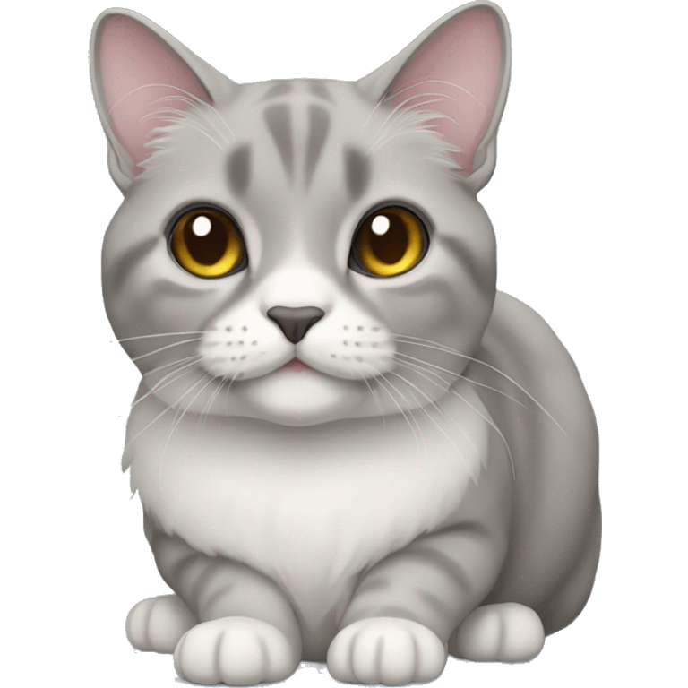 grey lop-eared cat british emoji